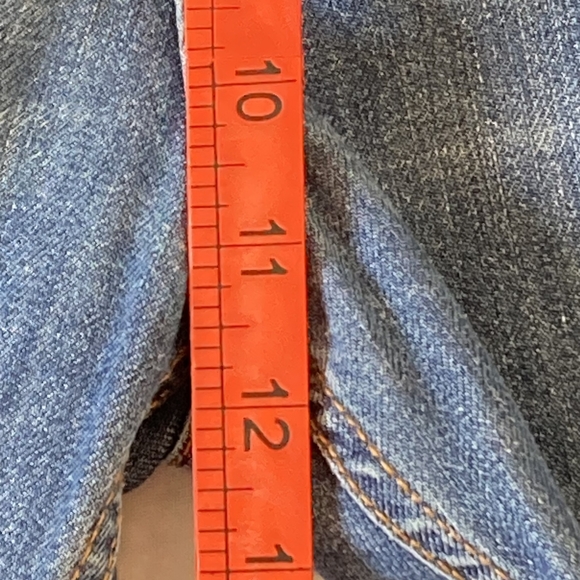 Preloved Made in Italy Blue Mid Cropped Wide Leg Jeans Size 42 - Authentic - Picture 7 of 14